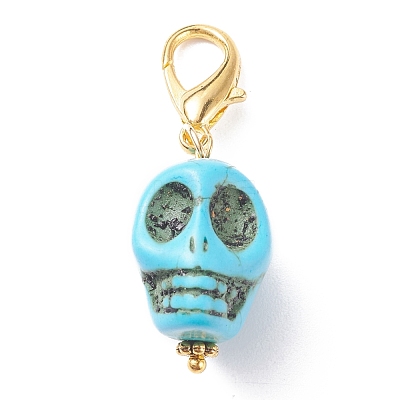 Synthetic Howlite Pendants Decorations HJEW-JM00634-1