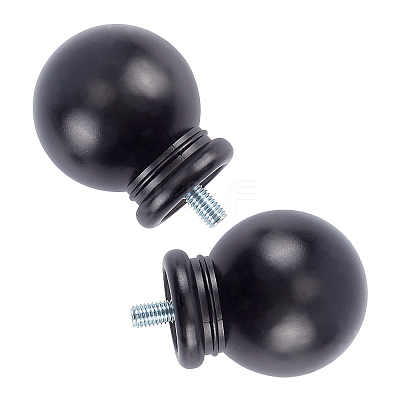 2Pcs ABS Plastic Curtain Rod Head FIND-GF0001-59B-1