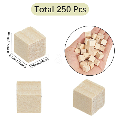 250Pcs Pine Wooden Building Boards for Painting WOCR-SP0001-01-1