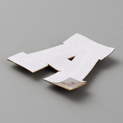 Letter A Computerized Towel Embroidery Cloth Self Adhesive Patches PATC-WH0007-37B-05-1