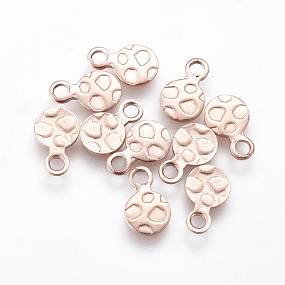 Ion Plating(IP) 304 Stainless Steel Charms STAS-E455-01RG-6mm-1