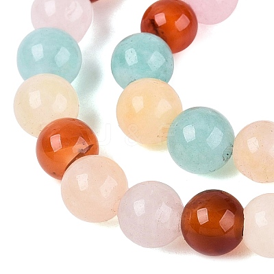 Natural Multi-Color Agate Beads Strands G-Q606-42B-A01-1