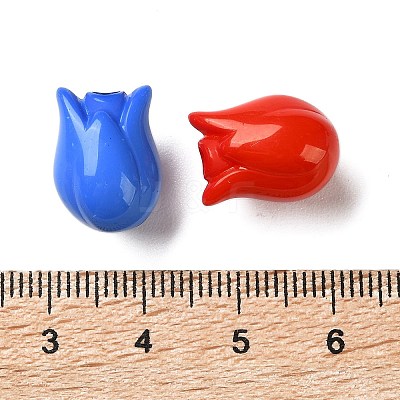 Opaque Acrylic Beads OACR-P034-08B-M-1