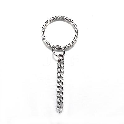 Tarnish Resistant 304 Stainless Steel Split Key Rings STAS-G085-13-1