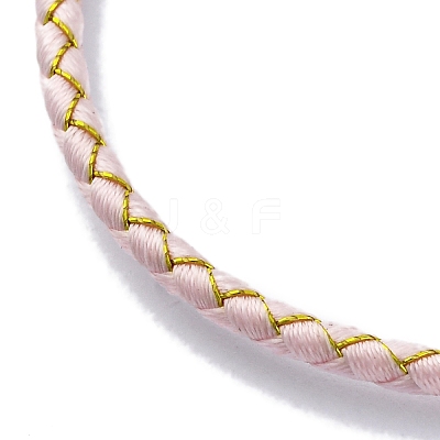 Polyester Cord Braided Bracelet Makings MAK-Z003-01G-23-1