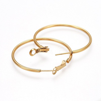 201 Stainless Steel Hoop Earrings EJEW-F188-24G-B-1