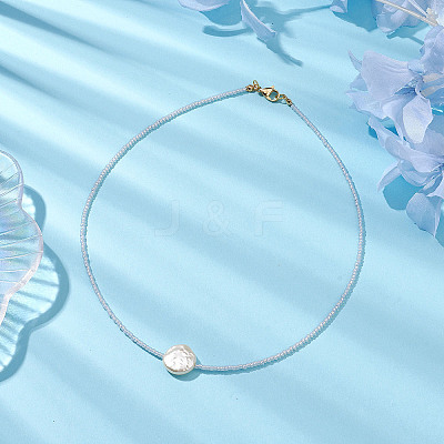 Glass Seed Beaded Necklaces NJEW-JN04921-1