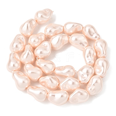 Electroplate Opaque Glass Imitation Pearl Beads Strands EGLA-H113-08D-1