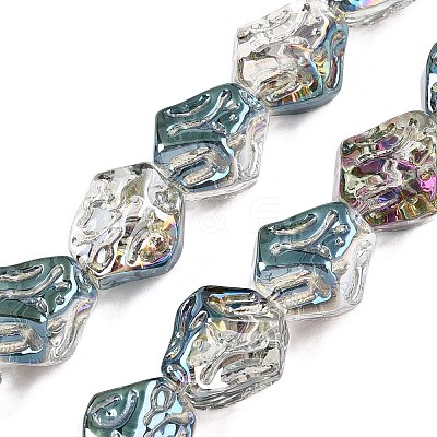 Electroplate Glass Beads Strands EGLA-N012-08S-1