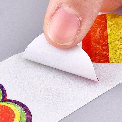Heart Shaped Stickers Roll DIY-K027-A01-1