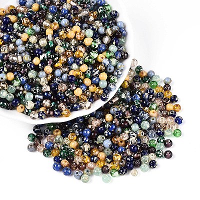 Picasso Baking Paint Glass Seed Beads SEED-N007-35-1