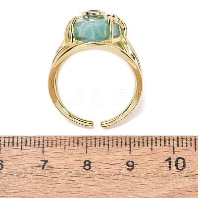 Natural Amazonite Cuff Rings GG-CBA5FCC-03G-08-1