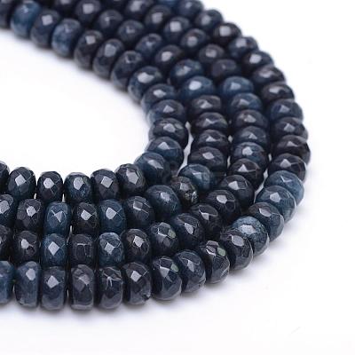 Natural White Jade Bead Strands G-R343-2x4-14-1