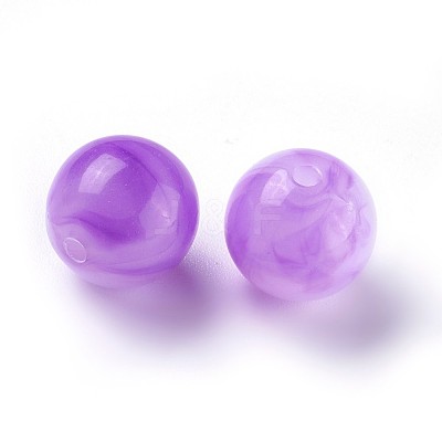 Acrylic Imitation Jade Beads MACR-E025-25F-8mm-1