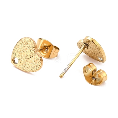Ion Plating(IP) 304 Stainless Steel Stud Earring Findings STAS-I183-02A-G-1