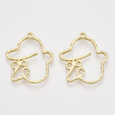 Alloy Open Back Bezel Pendants X-PALLOY-S121-83-1
