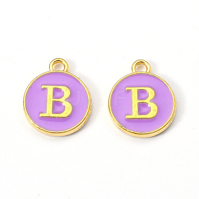 Golden Plated Alloy Enamel Charms X-ENAM-S118-10B-1