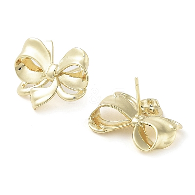 Brass Studs Earrings EJEW-K276-06B-G-1