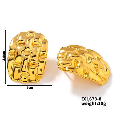 Fashionable 304 Stainless Steel Stud Earrings ZI8311-2-1