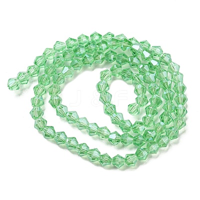 Transparent Electroplate Glass Beads Strands EGLA-A039-T4mm-A24-1