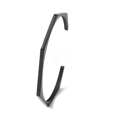 304 Stainless Steel Cuff Bangles BJEW-P373-01EB-1