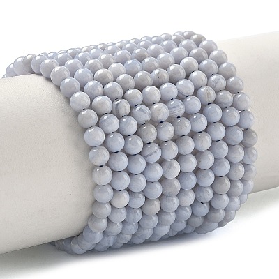 Grade AA Natural Blue Lace Agate Beads Strands G-F222-30-4mm-1