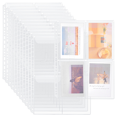 PVC Plastic Album Binder Refill Pages FIND-WH0173-118B-1