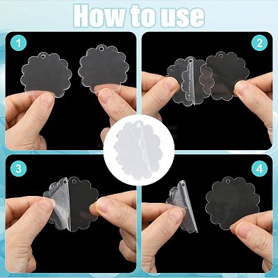 40Pcs Transparent Acrylic Disc Big Pendants ZXFQ-FS0001-01-1