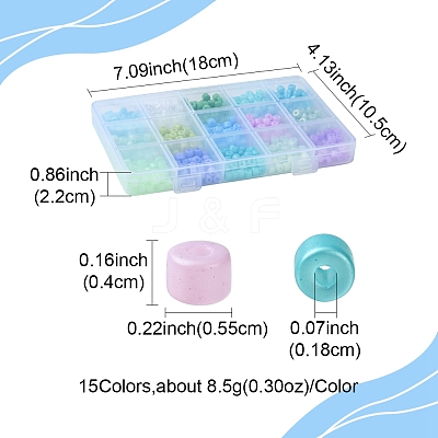 DIY Column Glass Seed Beads Bracelets Making Kits SEED-FS0001-38-1