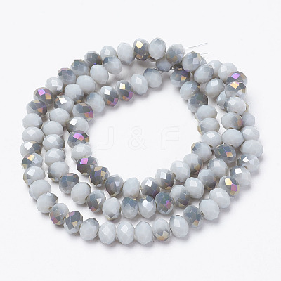 Electroplate Opaque Glass Beads Strands EGLA-A034-P4mm-F10-1