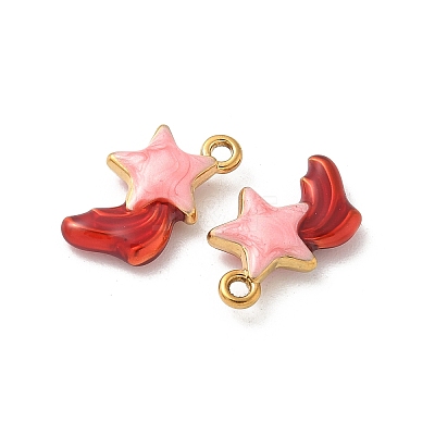 304 Stainless Steel Enamel Pendants STAS-I351-22G-06-1