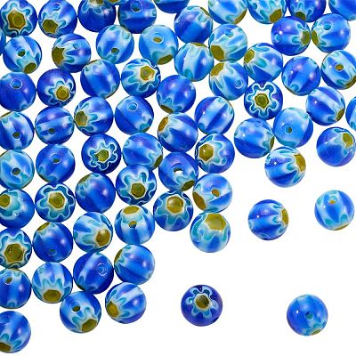 Handmade Millefiori Lampwork Beads LAMP-SZ0001-71B-02-1