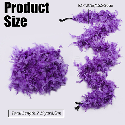 Turkey Feather Fluff Boa for Dancing DIY-WH0568-10D-1