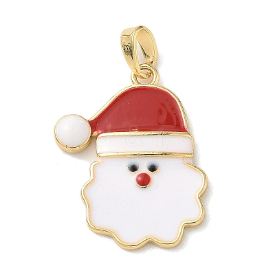 Christmas Brass Enamel Pendants LS-KK-K305-08D-G-1