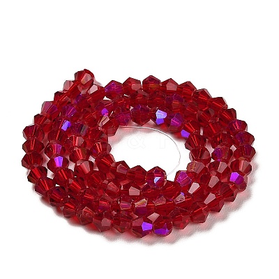 Transparent Electroplate Glass Beads Strands EGLA-A039-T2mm-L27-1