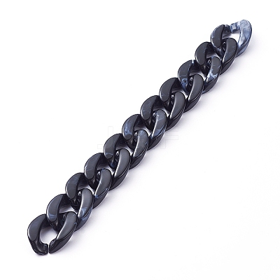 Handmade Acrylic Curb Chains X-AJEW-JB00679-05-1