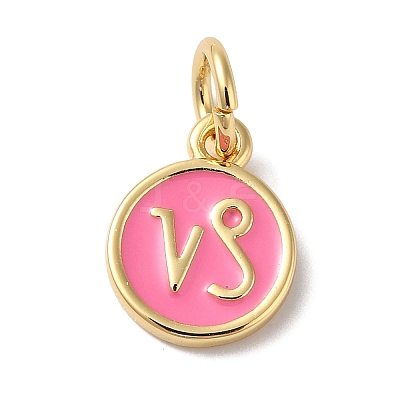 Real 18K Gold Plated Brass Enamel Charms KK-L216-001G-G04-1