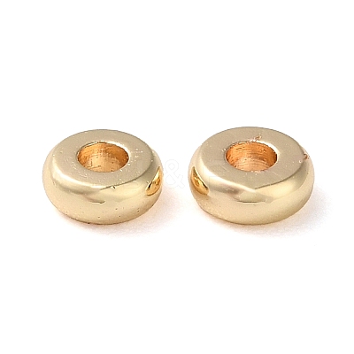 Brass Flat Round Spacer Beads KK-M085-A-12G-01-1