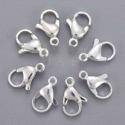 304 Stainless Steel Lobster Claw Clasps X-STAS-E464-21E-S-1