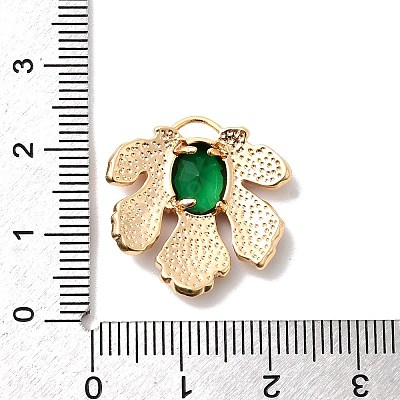 Brass Micro Pave Cubic Zirconia Pendants KK-A277-04G-02-1