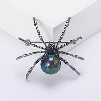 Spider with Plastic Pearl Pins PW-WG19805-02-1