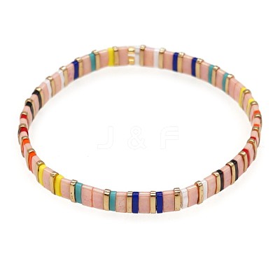 Bohemian Glass Seed Beaded Stretch Bracelets JM4508-56-1