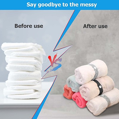 10Pcs 2 Colors TPU Elastic Binding Straps FIND-GF0004-18-1