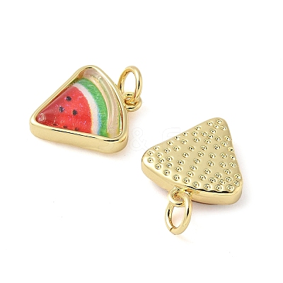 Brass Resin Charms KK-C110-24H-G-1