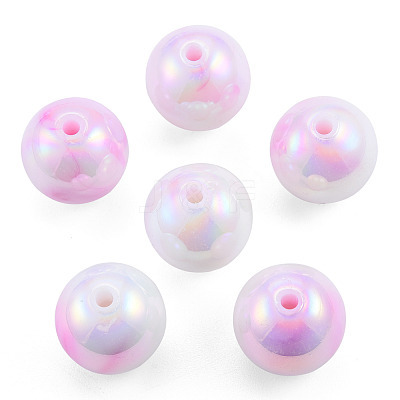 Two Tone Opaque Acrylic Beads SACR-T104-01B-1