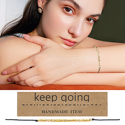 DIY Morse Code Bracelets Making Kits DIY-UN0008-18G-1