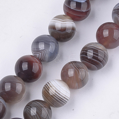 Natural Botswana Agate Beads Strands X-G-S333-10mm-026-1