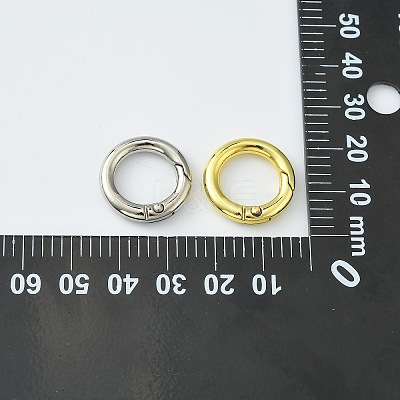 20Pcs 2 Colors Rack Plating Alloy Spring Ring Clasps PALLOY-CJ0002-40-1