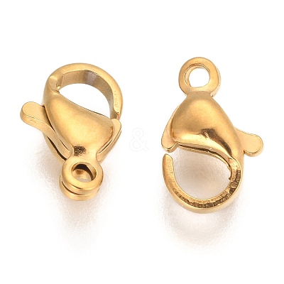 304 Stainless Steel Lobster Claw Clasps STAS-T040-PJ212-10-1