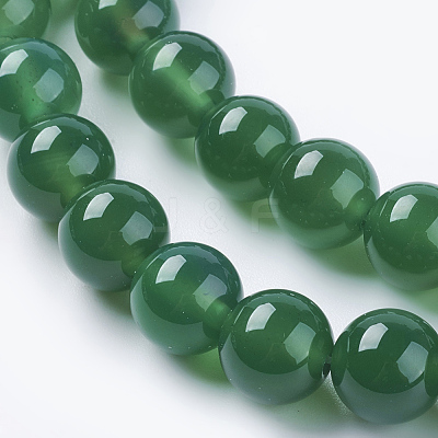 Natural Green Onyx Agate Beads Strands X-G-G583-10mm-11-1